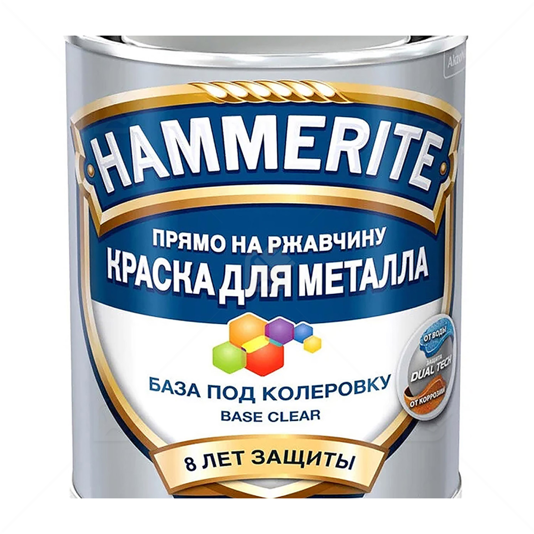 Краска Hammerite гладкая база бесцветная 0,65 л в строительном магазине