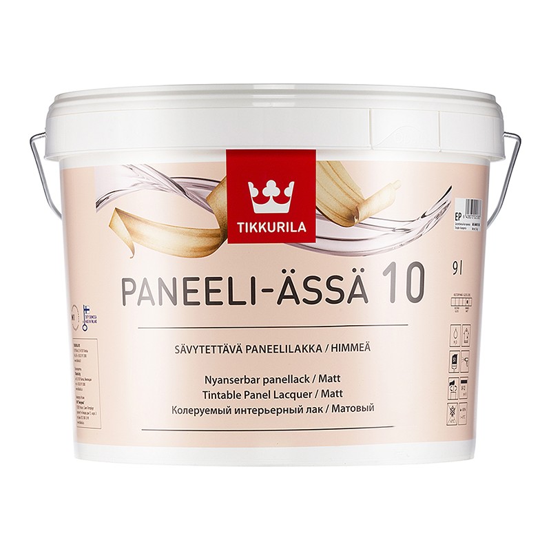 Лак по дереву Tikkurila Paneeli Assa Expert для внутренных работ акриловый (Тиккурила Панели Ясся) матовый 9л в строительном магазине