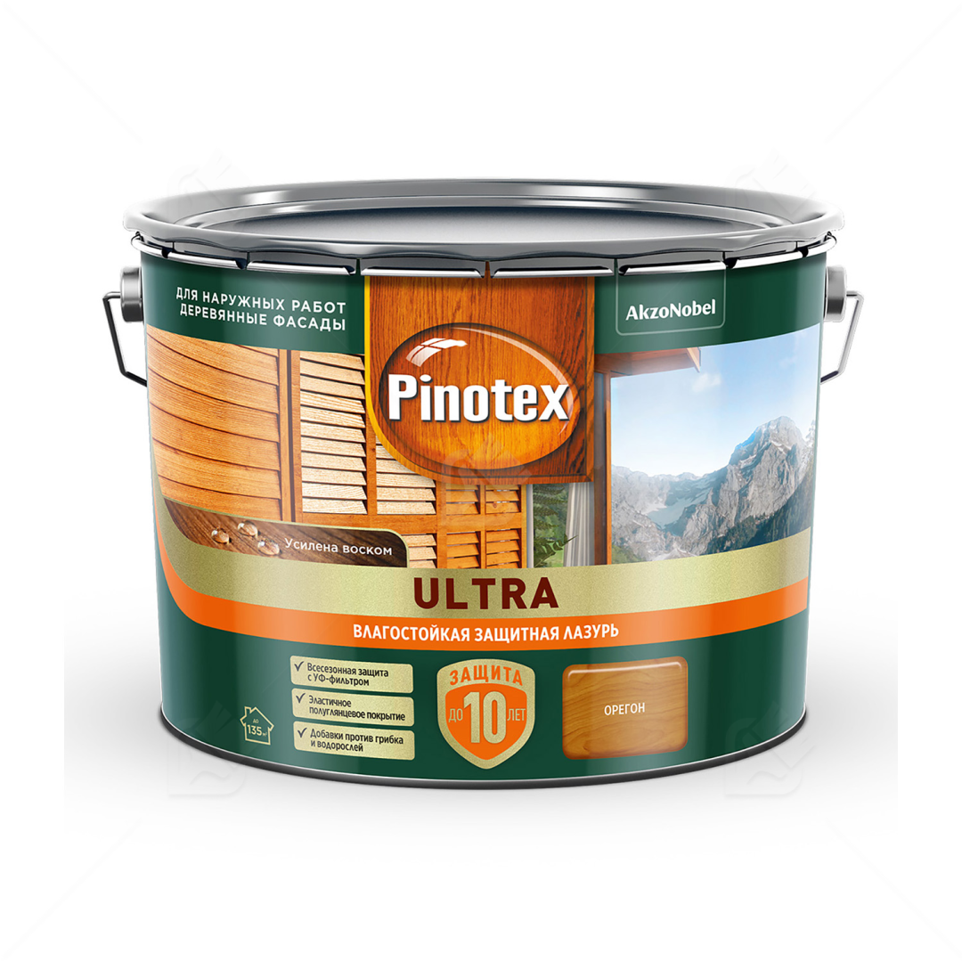 Пропитка Pinotex Ultra AWB полуглянцевая орегон 9 л
