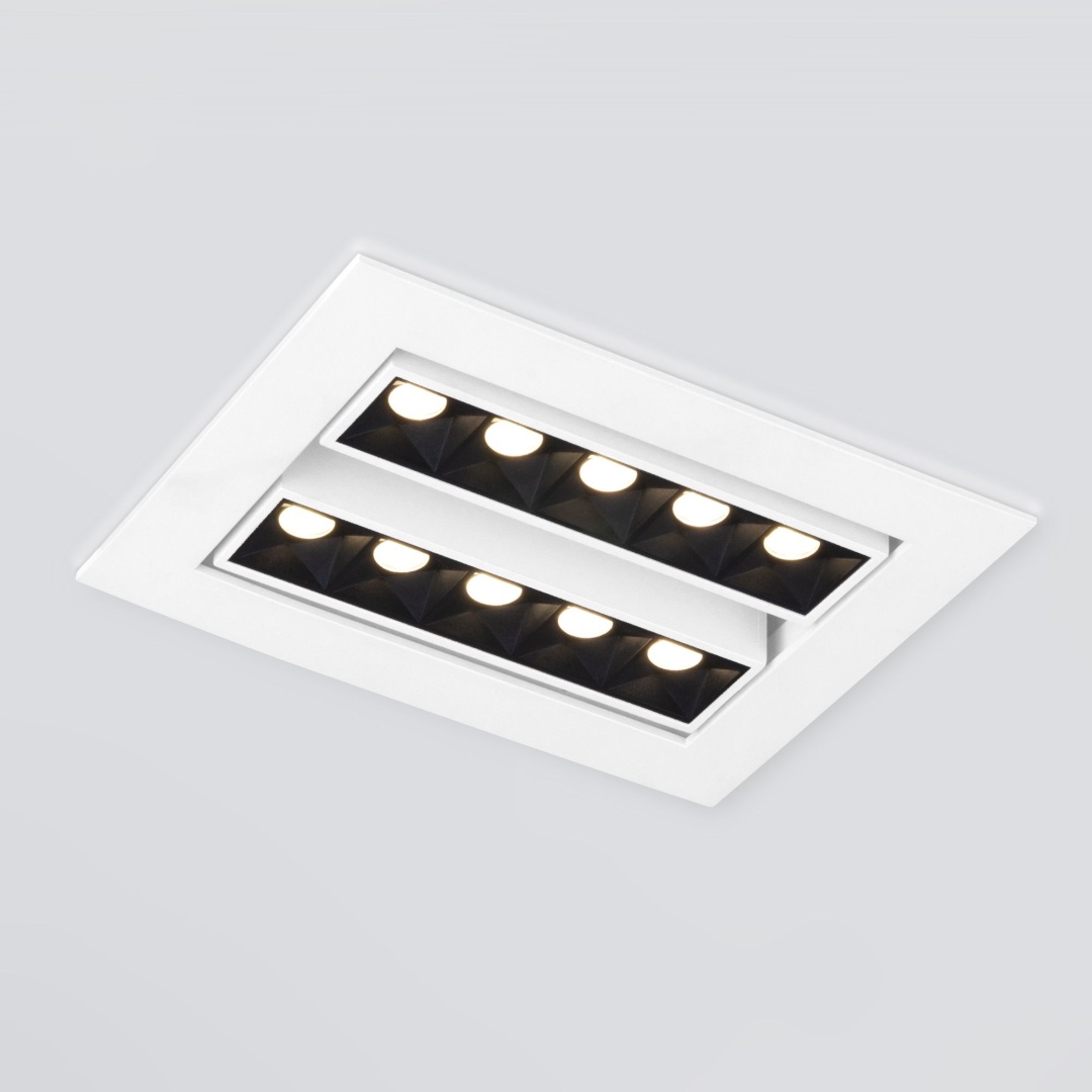 Встраиваемый точечный светодиодный светильник 9923 LED 20W 4200K белый/черный в строительном магазине