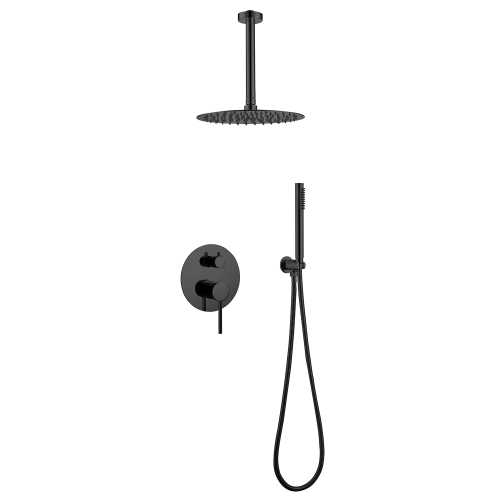 Душевая система ABBER Emotion AF8821B скрытого монтажа без излива, черная матовая в строительном магазине