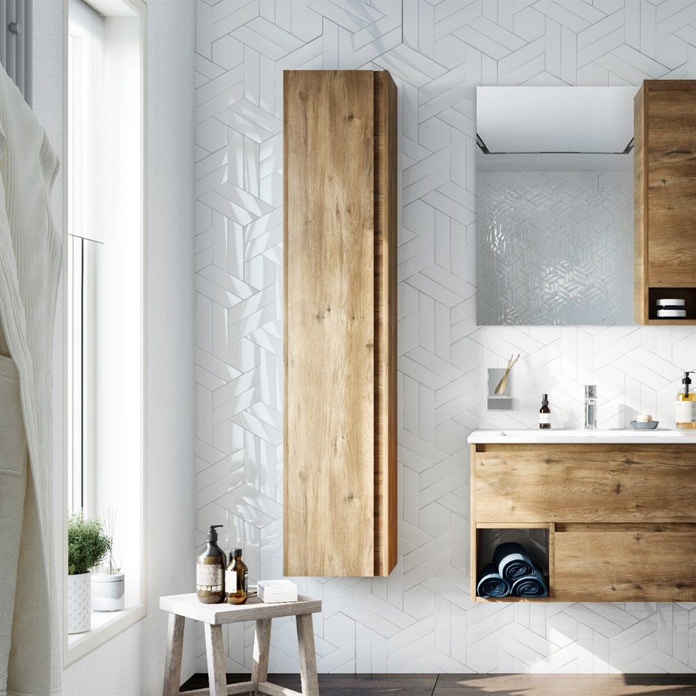 Шкаф-пенал STWORKI Карлстад 30 дуб рустикальный 418747 в строительном магазине