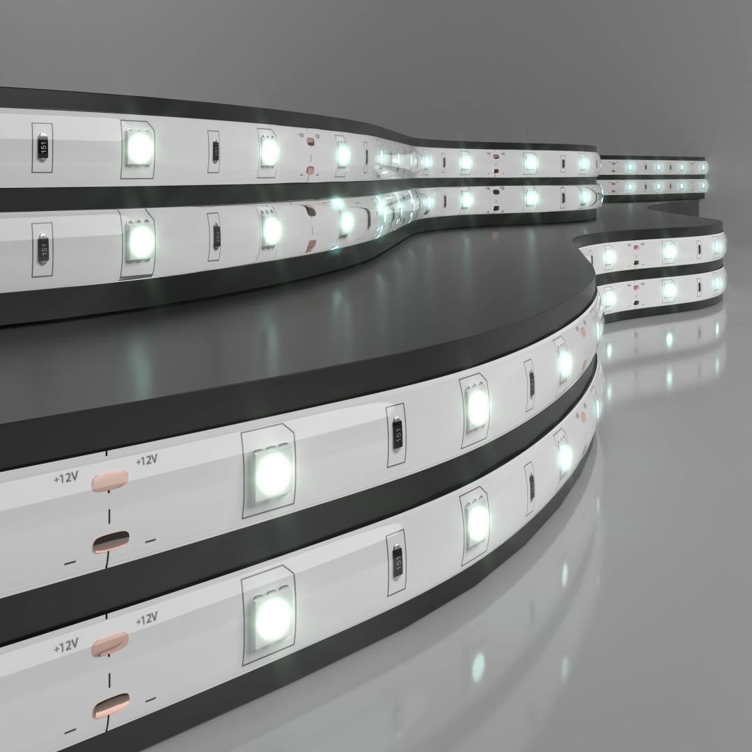 Светодиодная лента 12 В 7,2 Вт/м 30 Led/м 5050 IP65, холодный белый 6500К, 5 м Лента светодиодная 12V 7,2W 30Led 5050 IP65 холодный белый, 5м в строительном магазине