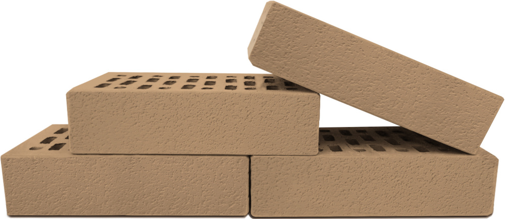 Кирпич облицовочный солома одинарный Шагрень Терекс