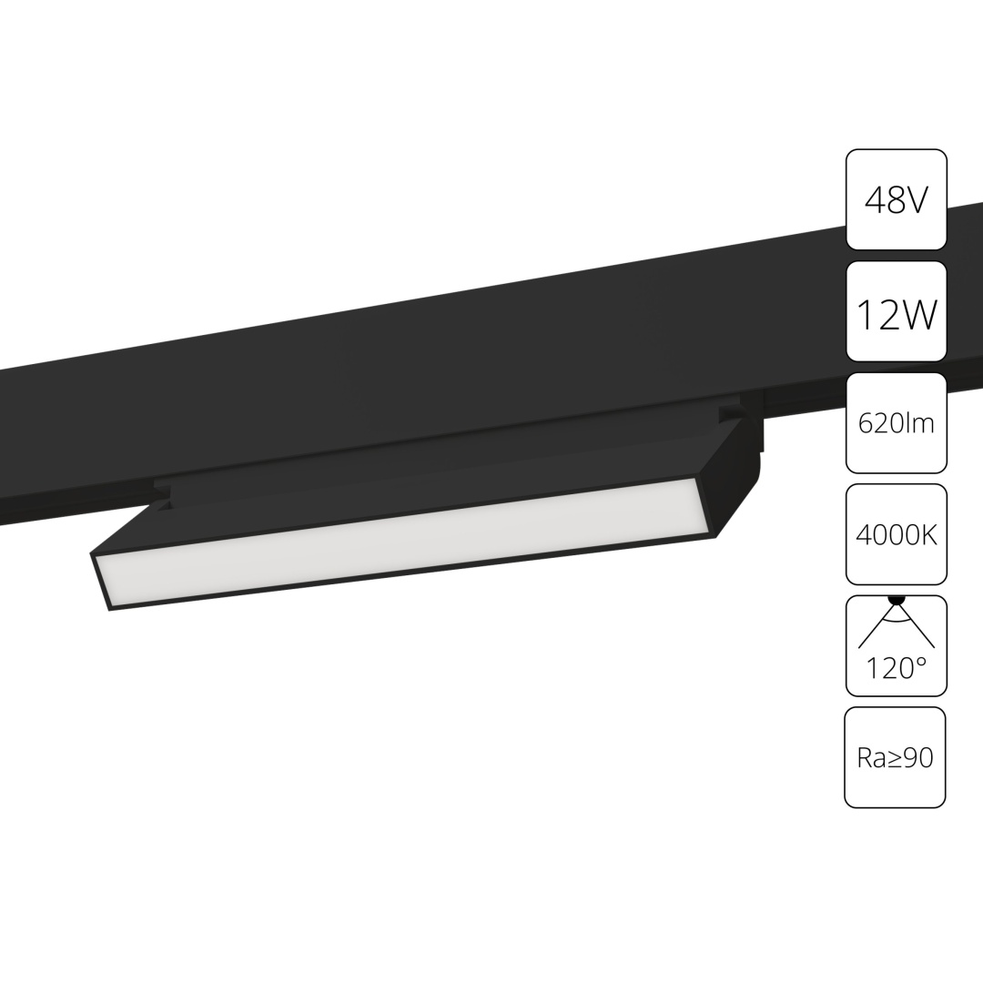 Магнитный трековый светильник Arte Lamp LINEA A4669PL-1BK в строительном магазине