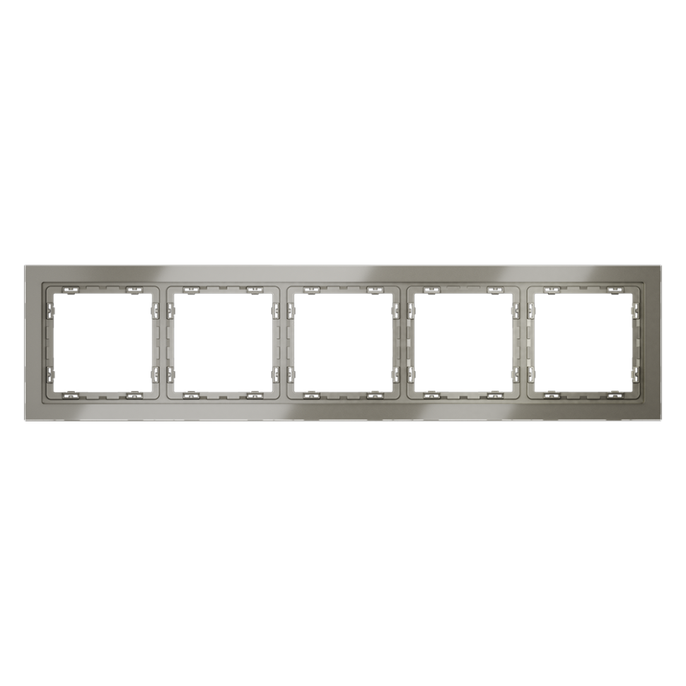 Рамка стеклянная VOLTUM S70 на 5 постов, (шелк, стекло) в строительном магазине