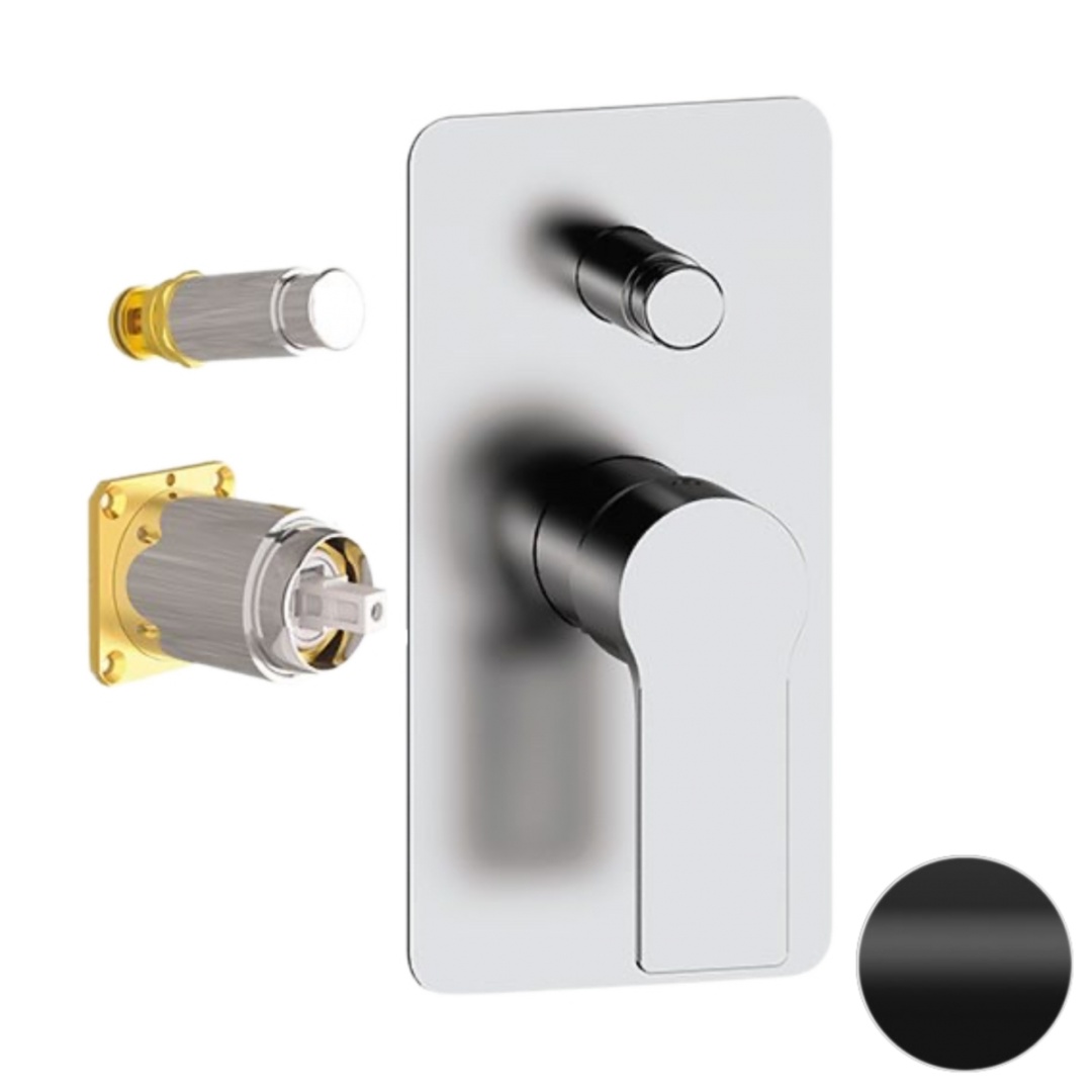 Смеситель для душа Remer Energy EY09KBNO, черный матовый в строительном магазине