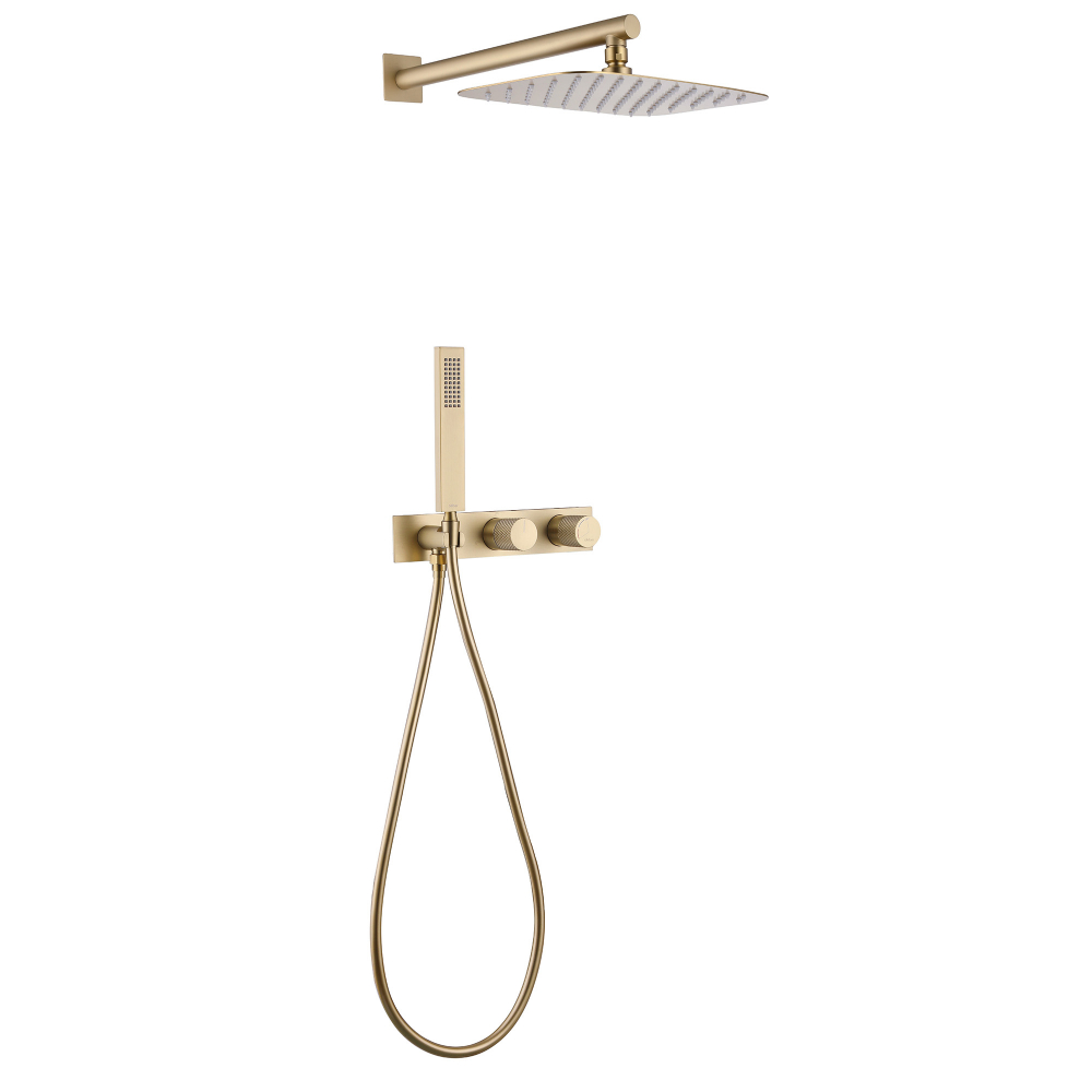 Душевая система ABBER Rund AF8718G скрытого монтажа без излива, золото матовое (300х200) в строительном магазине