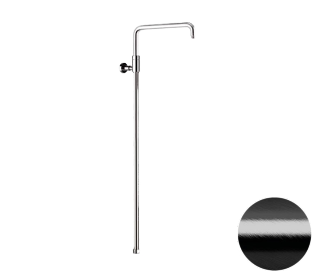 Душевая колонна телескопическая Remer 330A7DCESDEVCFP, черный брашированный хром в строительном магазине