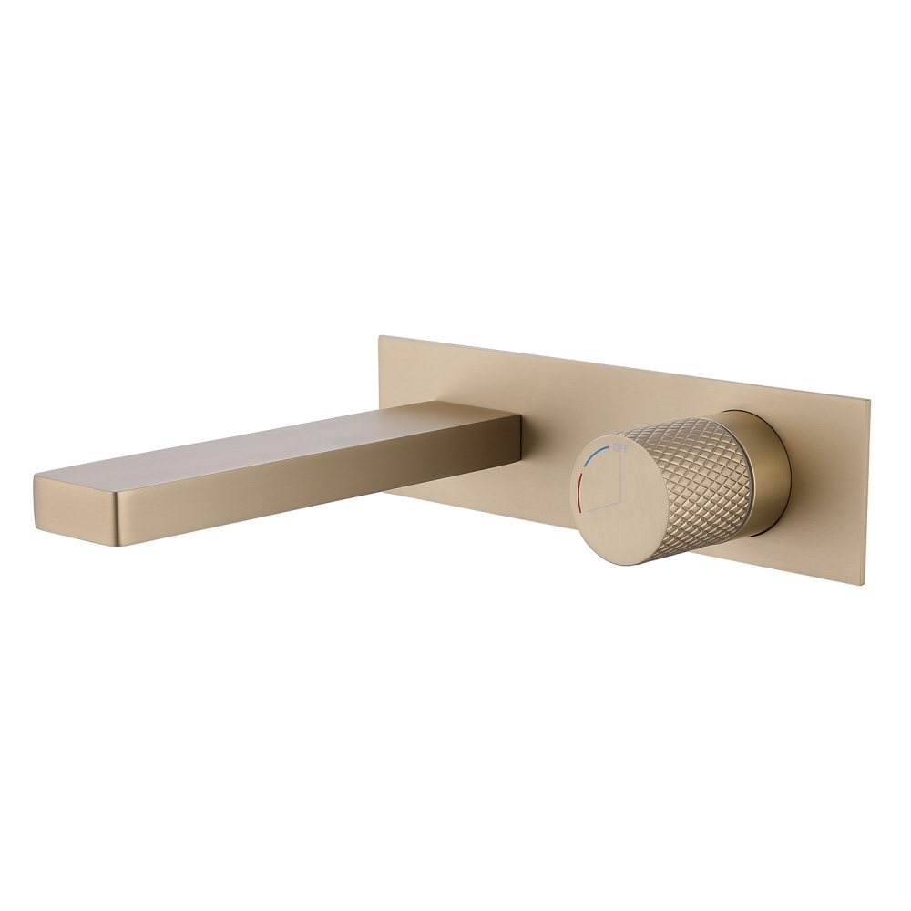 Смеситель ABBER Rund AF8712G для раковины скрытого монтажа, золото матовое в строительном магазине