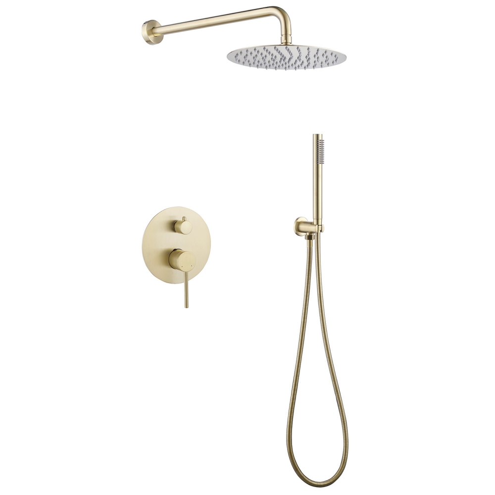 Душевая система ABBER Emotion AF8818G скрытого монтажа без излива, золото матовое в строительном магазине