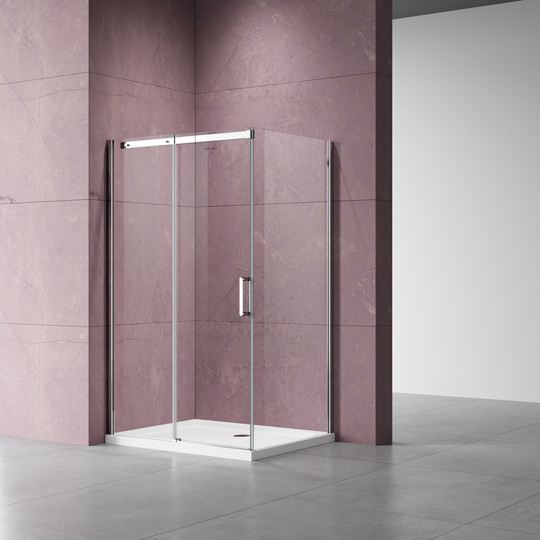 Душевой уголок Vincea Dice VSR-4D9011CL, 1100x900, хром, стекло прозрачное в строительном магазине