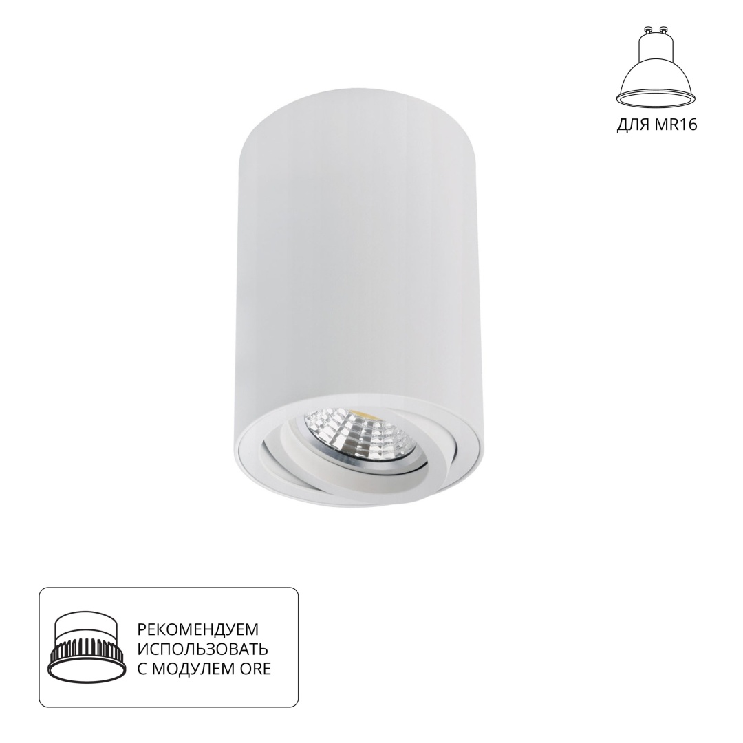 Точечный накладной светильник Arte Lamp SENTRY A1566PL-1WH в строительном магазине