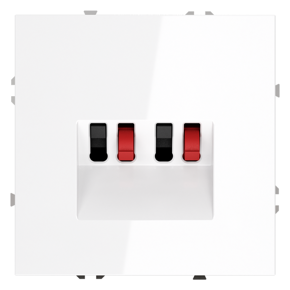 Розетка акустическая встраиваемая VOLTUM S70 4-местная, (белый глянцевый) в строительном магазине