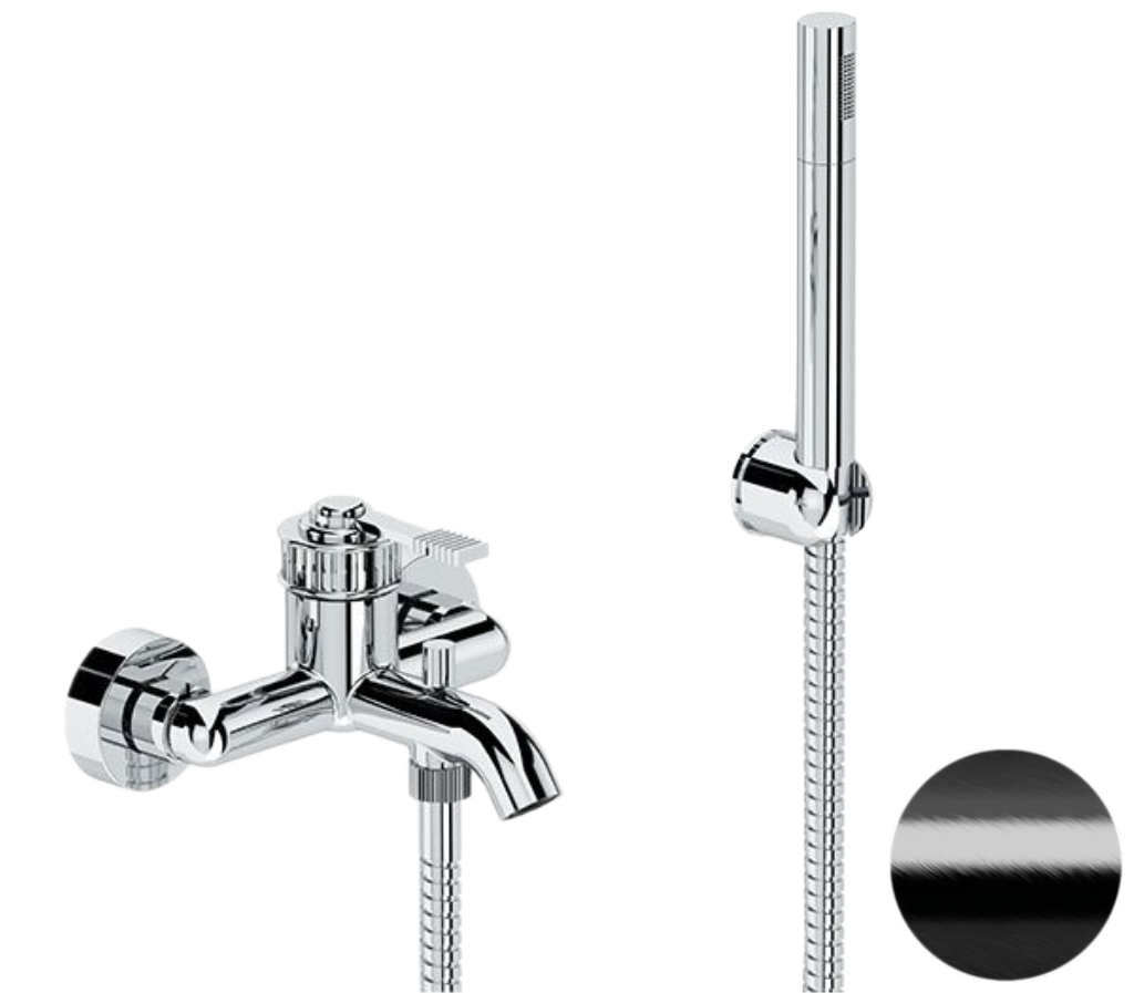 Смеситель для ванны Remer Atelier AL02CFP, черный брашированный хром в строительном магазине