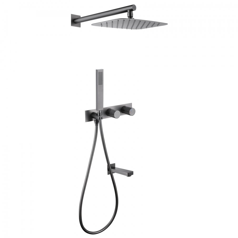 Душевая система ABBER Rund AF8717NG скрытого монтажа с изливом, никель в строительном магазине