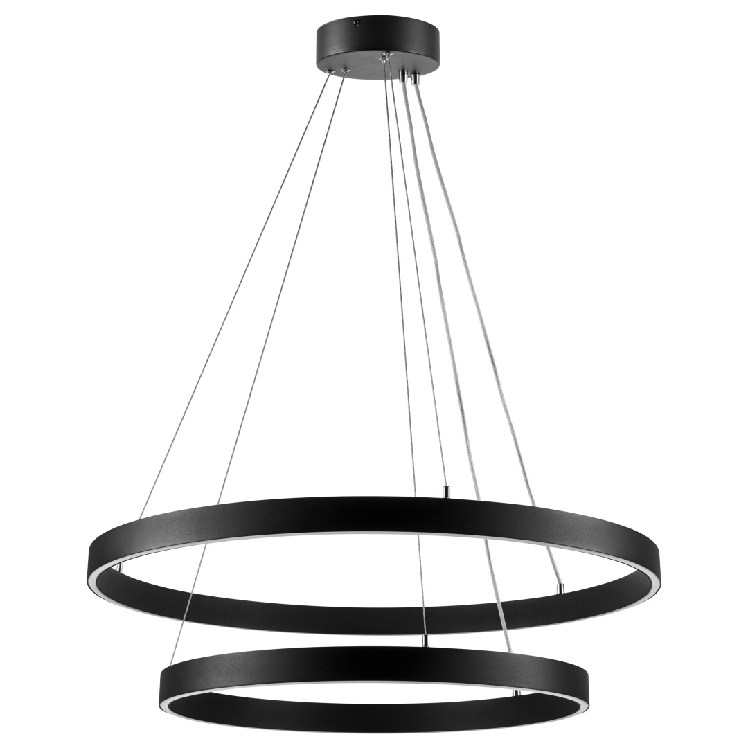 748127 Люстра SATURNO LED 84W 5800LM 70G ЧЕРНЫЙ 3000-6000K в строительном магазине