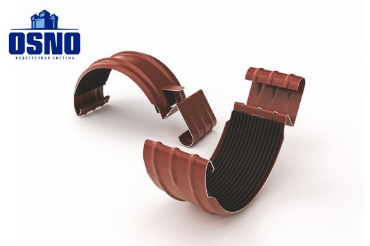 Соединитель желоба 125/90 OSNO RAL 8017 шоколад