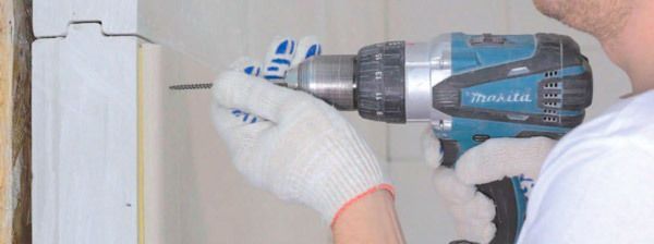 Монтаж панелей КНАУФ-Акуборд на стену из блоков ПГП Монтаж панелей КНАУФ-Акуборд на стену из блоков ПГП